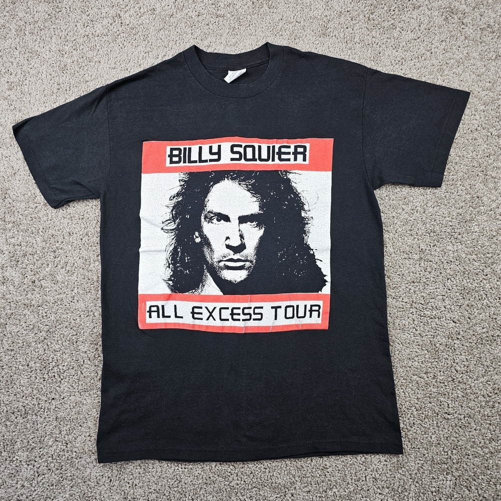 Vtg 1989 Billy Squier All Excess Tour T-Shirt Sz Large Double Sided Spring Ford